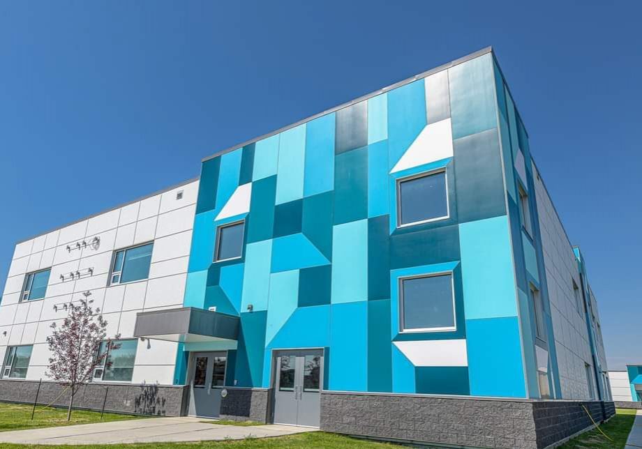 Blue school exterior 3 Blue school exterior 3